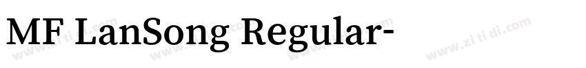 MF LanSong Regular字体转换
